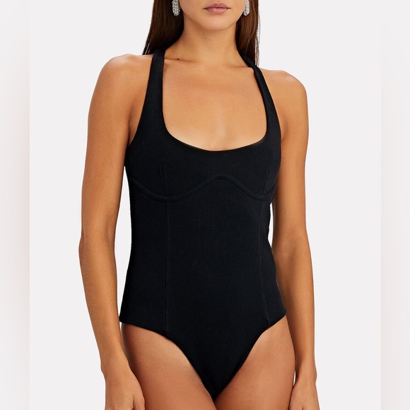 GAUGE81 Nimes ribbed black underwire bodysuit NWT - Picture 1 of 5